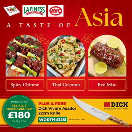 A Taste of Asia Marinade Bundle + FREE KNIFE worth £125!